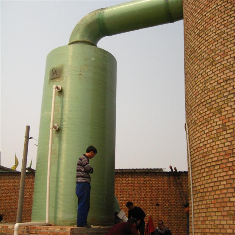 玻璃鋼脫硫塔安裝完成